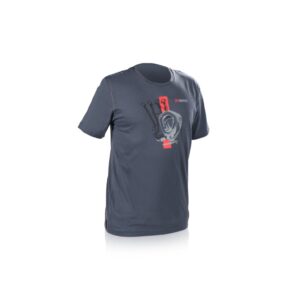Camiseta Hombre Lifestyle Red Strip Azul-Grisácea Akrapovic. 801772